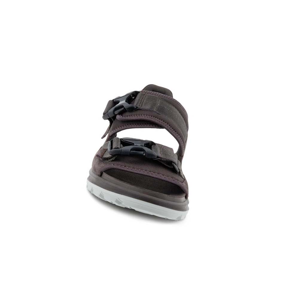 Men's Ecco Exowrap 2 Strap Buckle Sandals Grey | Canada 587BEX